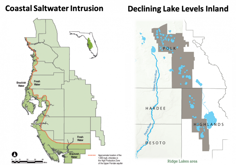 Maps of Resource Concerns on the Peace River U.S. Climate Resilience